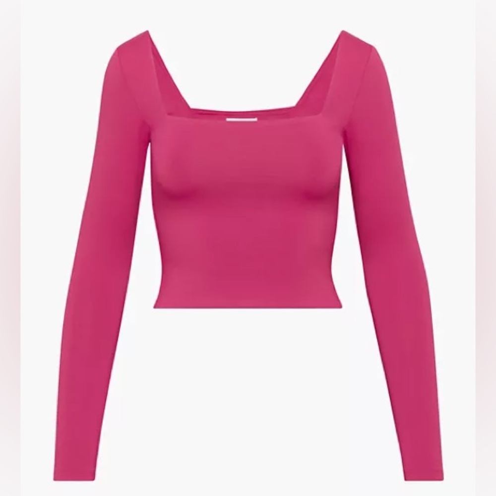 Aritzia | Babaton Contour Squareneck Longsleeve SM in Granita Pink